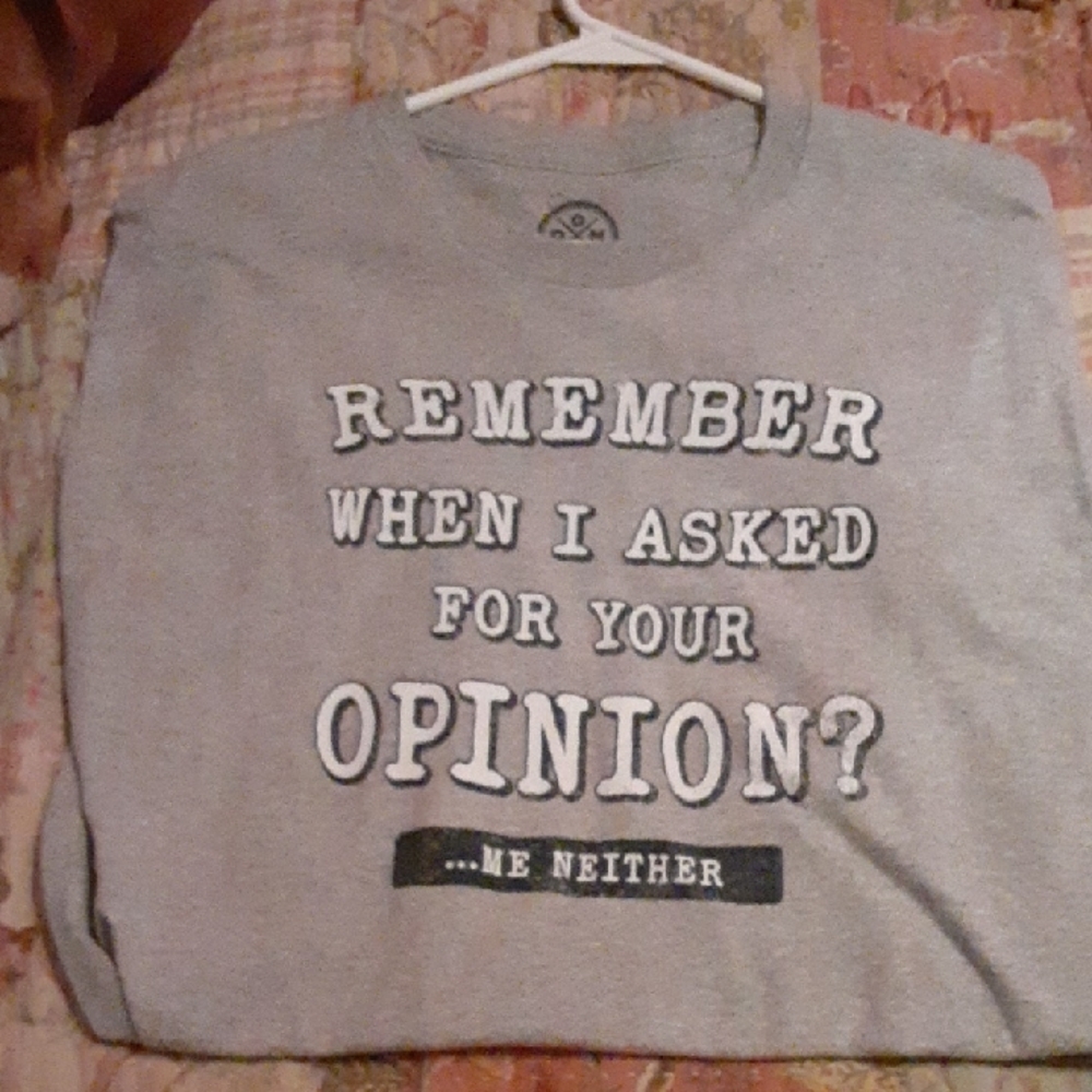 Graphic Gray T-Shirt with Bold Text
